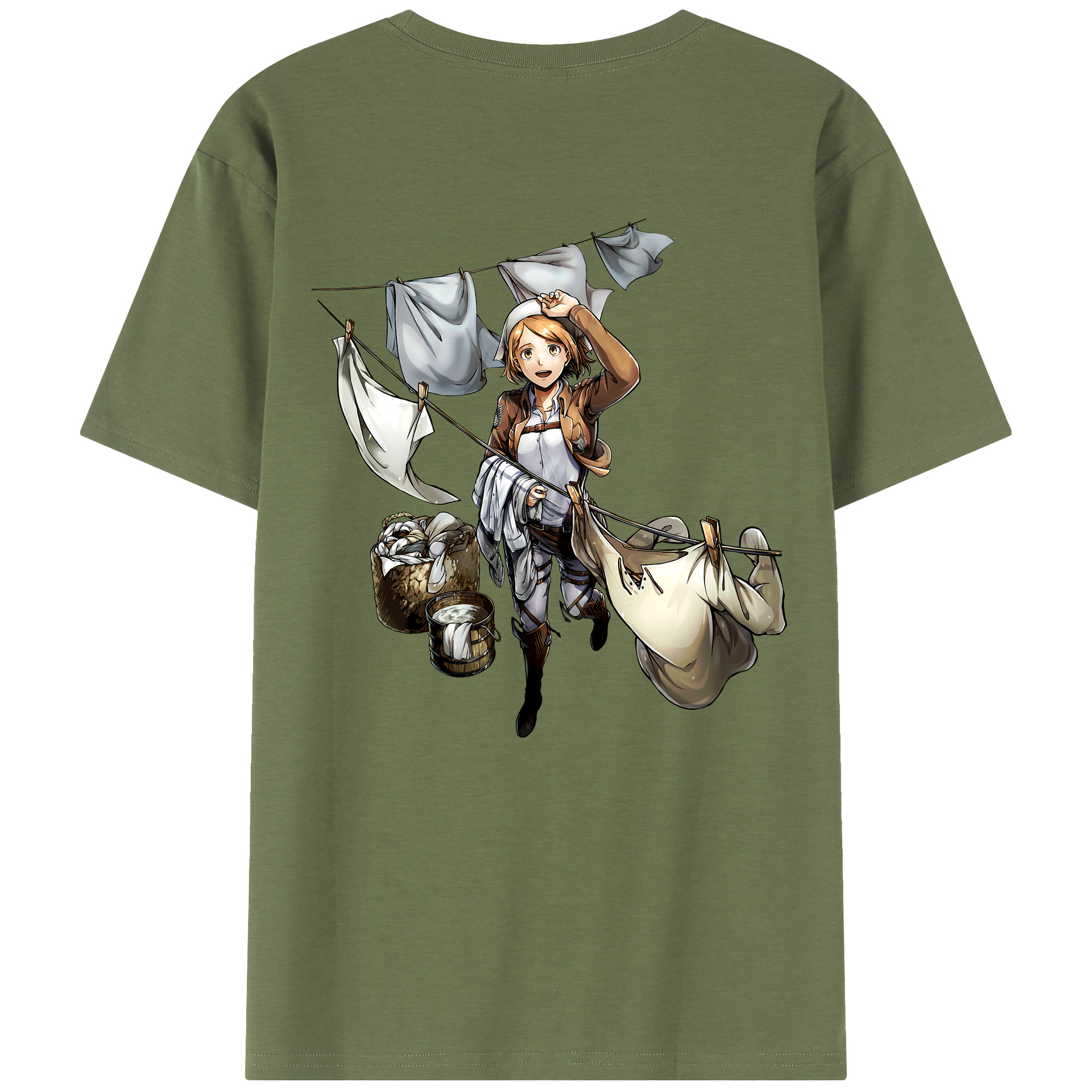 （画像用） 進撃の巨人 ペトラ·ラル Attack on Titan Petra Rall 綿100％半袖Tシャツ（背面プリント）